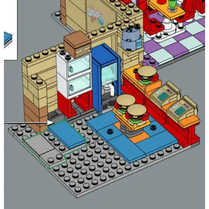 Hamburger Shop Model Building  - Lego Set Technic review and price