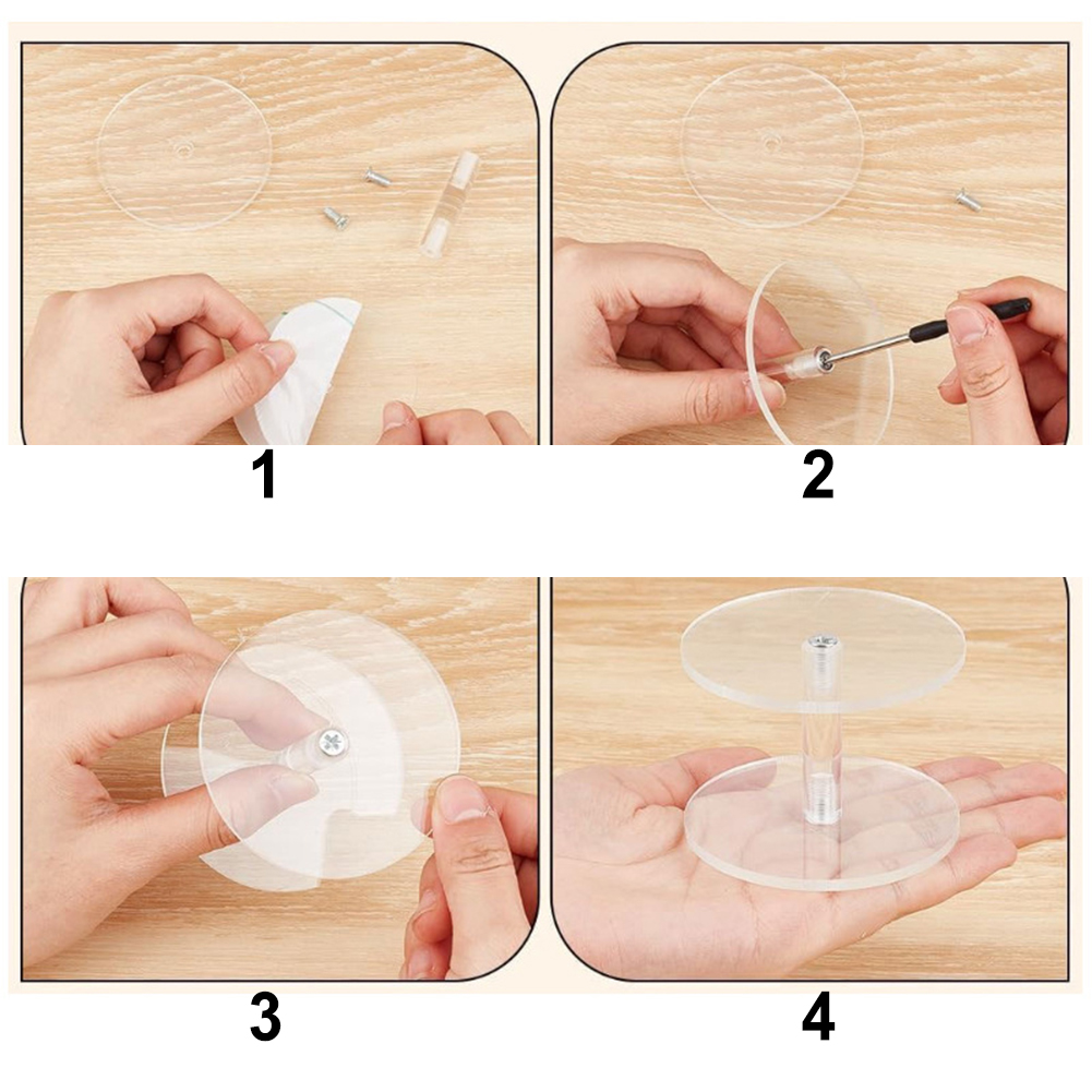 3 Piece Set of Clear Acrylic R - Display Risers Set review and price